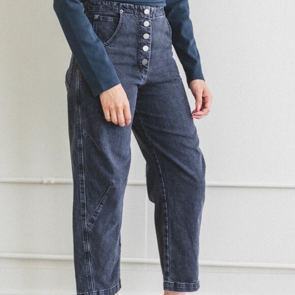 RACHEL COMEY Women's Elkin Pants Size 4 In Black Washed - Picture 2 of 12